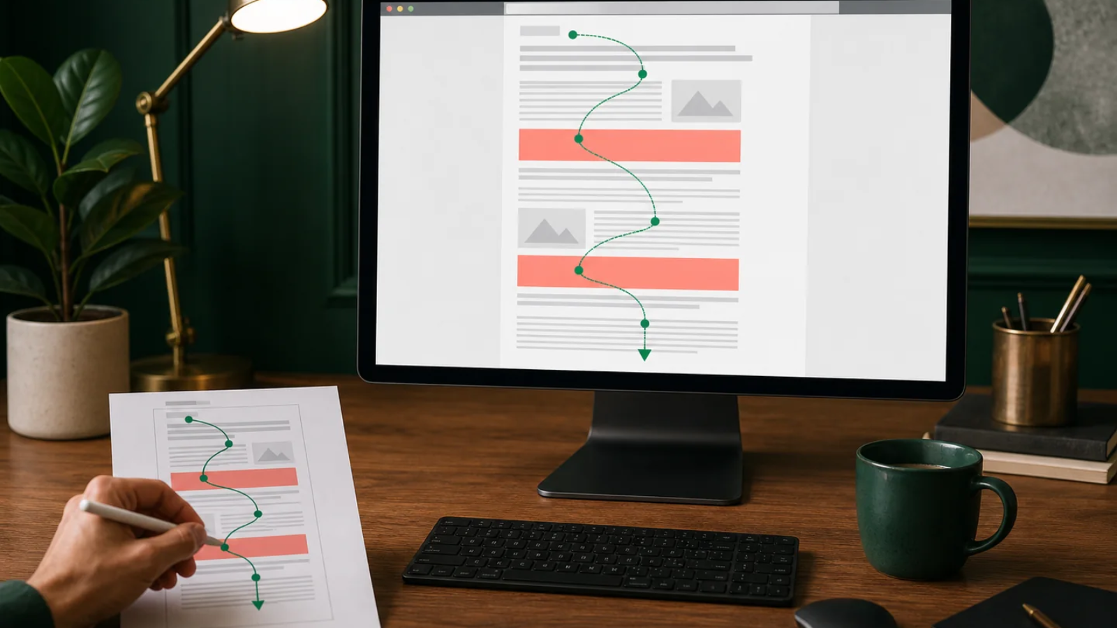 Ad placement and reader path